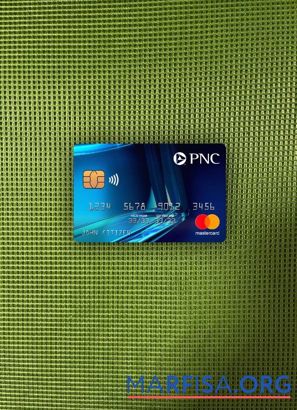 Realistic USA PNC bank mastercard blue photolook front real example